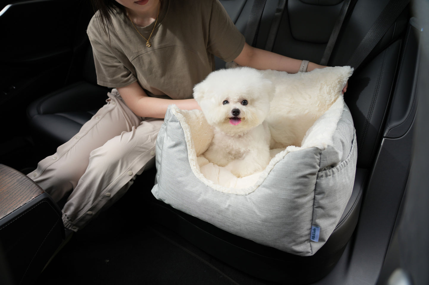 Light Gray - Small Dog Car Seat