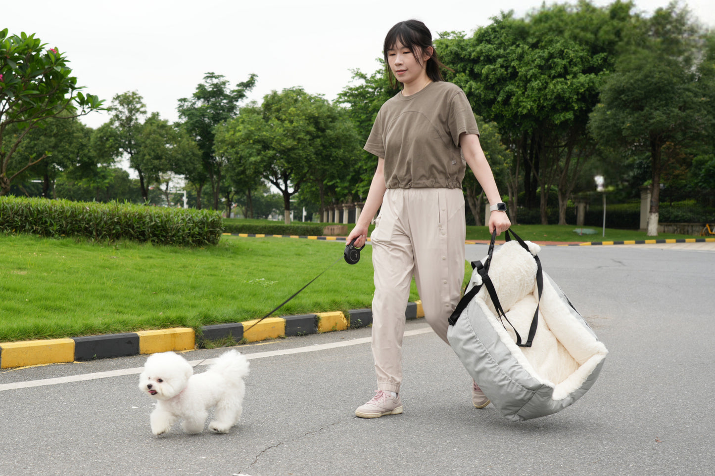 Light Gray - Small Dog Car Seat